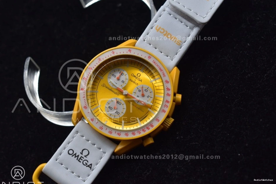 Attractive Quartz Moonwatch Nylon Bioceramic Omega to Swatch the 1185 on Mission Sun Strap x 0928
